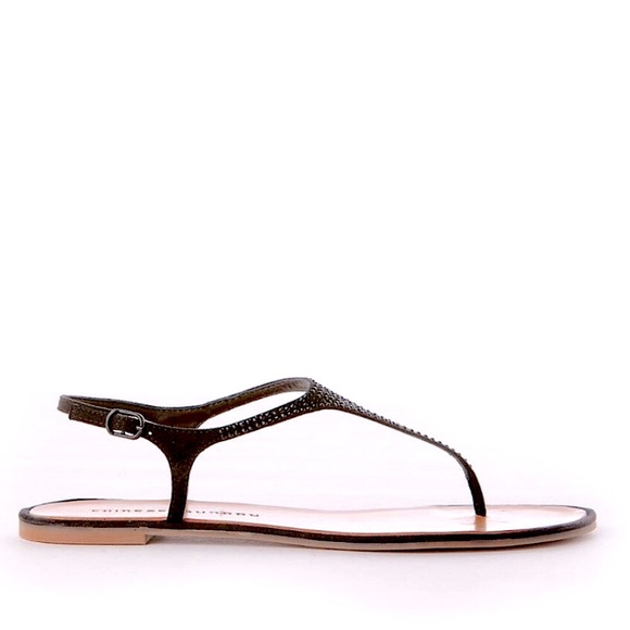 Cute sandals with black crystals NIB - Picture 5 of 7